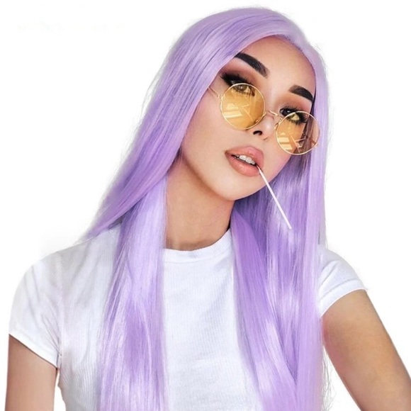 22” BabyPurpleStraight Lace FrontWig NEW